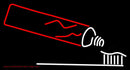 Toothpaste And Toothbrush Logo Handmade Art Neon Sign