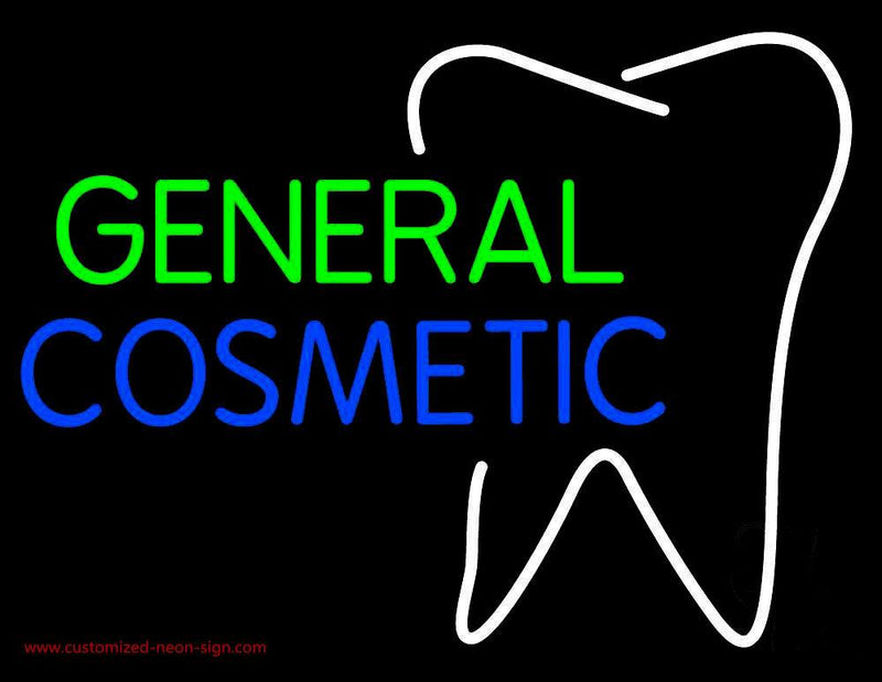 General Cosmetic With Tooth Logo Handmade Art Neon Sign