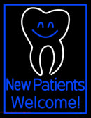 New Patients With Tooth Logo Handmade Art Neon Sign