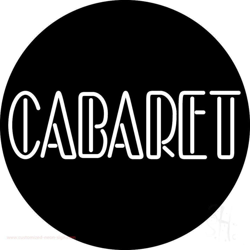 Round Cabaret Handmade Art Neon Sign