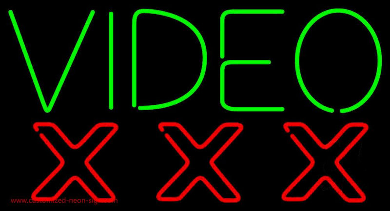 Video Triple X Handmade Art Neon Sign