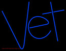 Blue Vet Handmade Art Neon Sign