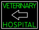 Veterinary Hospital With Arrow Handmade Art Neon Sign
