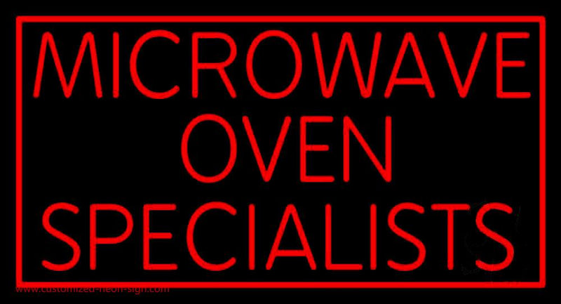 Microwave Ovan Specialist Handmade Art Neon Sign