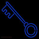 Blue Key Handmade Art Neon Sign