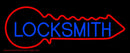 Blue Locksmith Handmade Art Neon Sign
