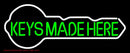Green Keys Made Here Key Logo Handmade Art Neon Sign