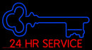 Key Logo 24hr Service Handmade Art Neon Sign
