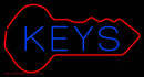 Keys Inside Key Logo Handmade Art Neon Sign