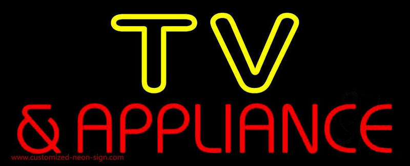 Tv And Appliance 2 Handmade Art Neon Sign