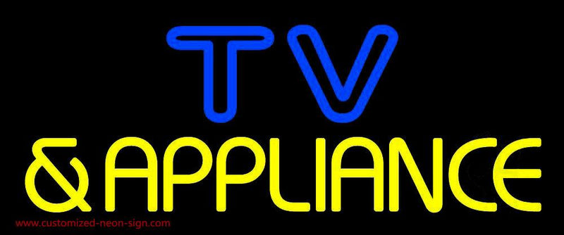 Tv And Appliance 3 Handmade Art Neon Sign