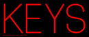Red Double Stroke Keys Handmade Art Neon Sign