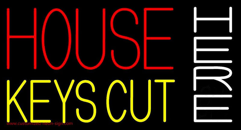 House Keys Cut Here 1 Handmade Art Neon Sign
