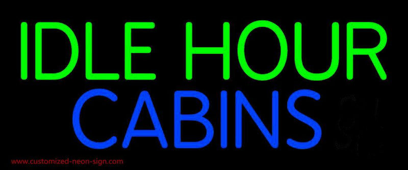 Idle Hour Cabins 2 Handmade Art Neon Sign