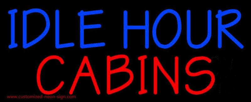 Idle Hour Cabins 3 Handmade Art Neon Sign