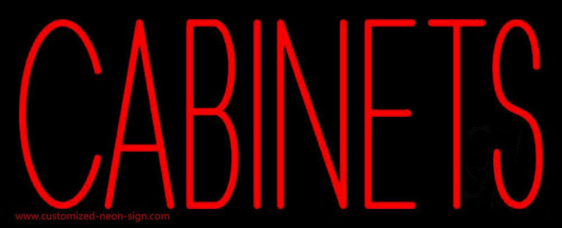 Red Cabinets 3 Handmade Art Neon Sign