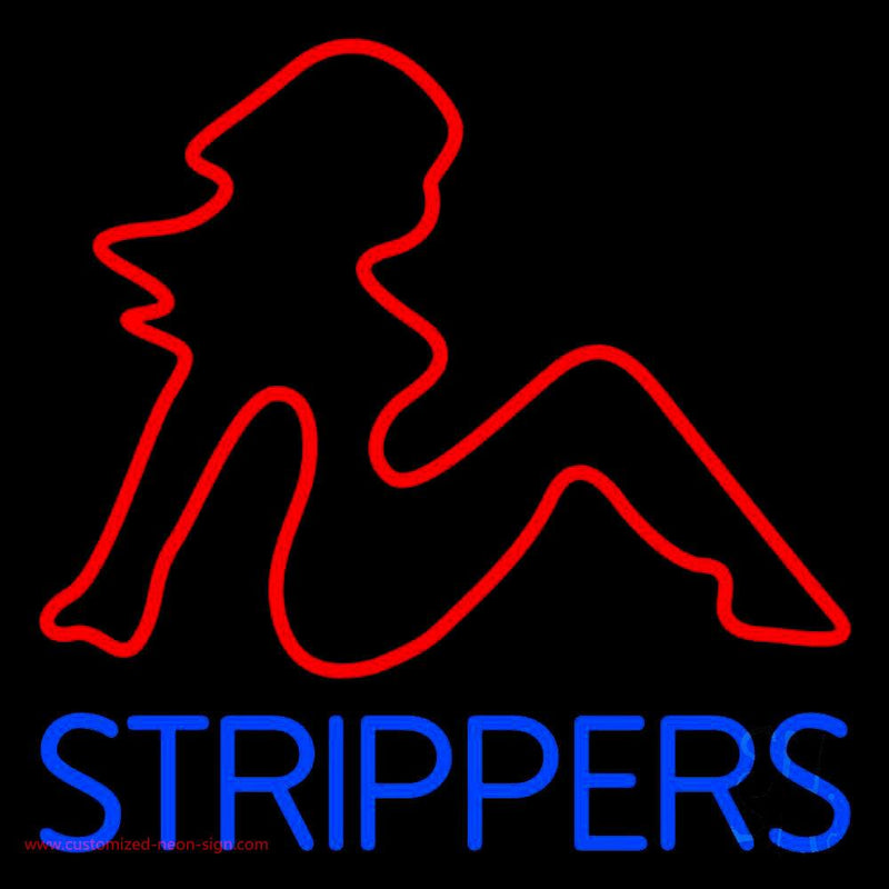 Strippers Handmade Art Neon Sign