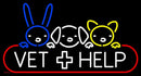 Vet Help Handmade Art Neon Sign