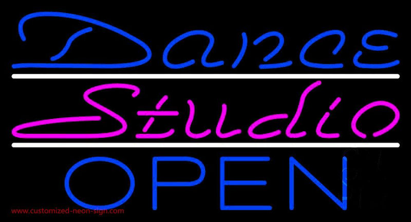 Dance Studio Open Handmade Art Neon Sign