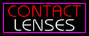Contact Lenses Rectangle Pink Handmade Art Neon Sign