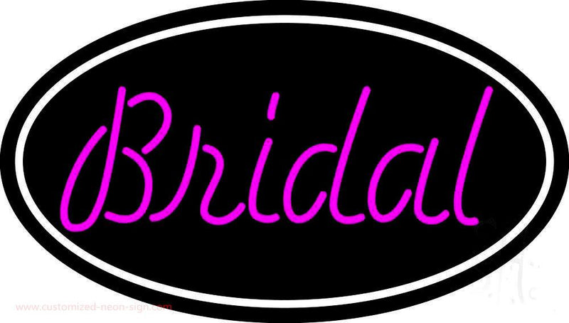 Oval Bridal Cursive Handmade Art Neon Sign
