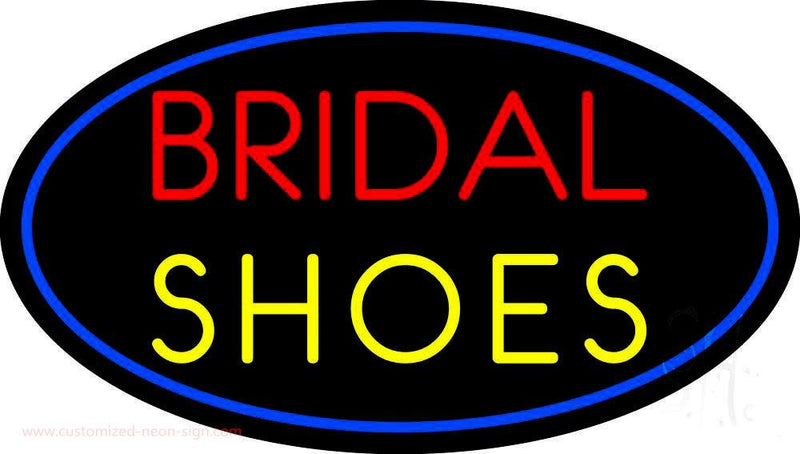 Oval Bridal Shoes Handmade Art Neon Sign