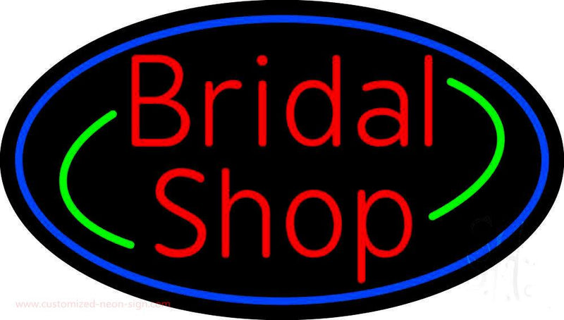 Oval Bridal Shop Handmade Art Neon Sign