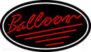Oval Red Balloon Cursive Handmade Art Neon Sign