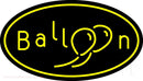 Oval Yellow Balloon Handmade Art Neon Sign