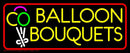 Red Border Balloon Bouquets Handmade Art Neon Sign