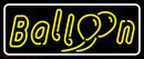 White Border Yellow Balloon Handmade Art Neon Sign