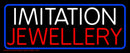 Imitation Jewelry Blue Border Handmade Art Neon Sign