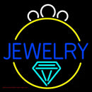 Blue Jewelry Center Ring Logo Handmade Art Neon Sign