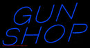 Blue Gun Shop Handmade Art Neon Sign
