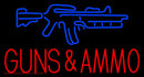 Gun Ammo Handmade Art Neon Sign