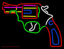 Gun Logo Handmade Art Neon Sign