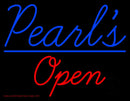 Pearls Open Handmade Art Neon Sign