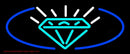 Turquoise Diamond Logo Handmade Art Neon Sign