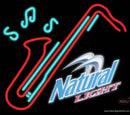 Natural Light Saxophone Neon Sign  