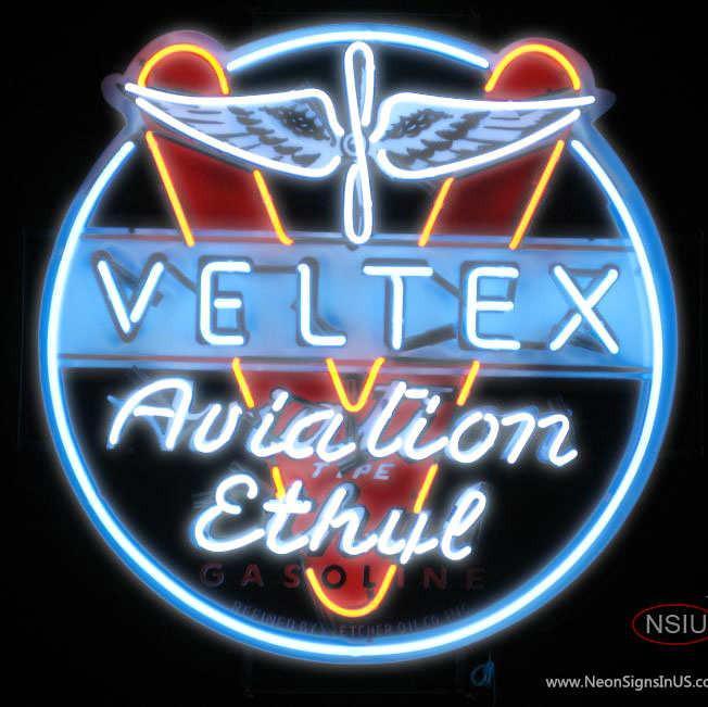 Veltex Aviation Gasoline Neon Sign