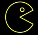 Pacman neon sign