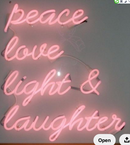 Peace love light laughter neon sign Handmade Art Neon Sign