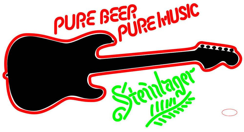 Pure Beer Pure Music Steinlager Metal Neon Beer Sign