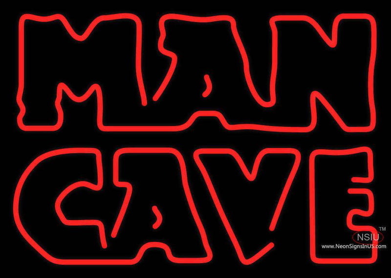 Red Man Cave Handmade Art Neon Sign