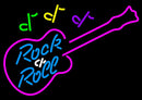 Rock N Roll Guitar Neon Bar Sign