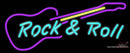 Rock N Roll Guitar Handmade Art Neon Sign