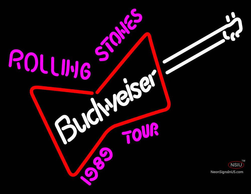 Rolling Stones Budweiser  Tour Neon Sign