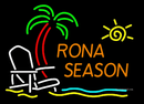 Rona Season Beach Light Chair And Palm Tree Neon Sign