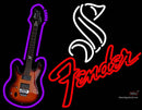 Steinlager Red Fender Guitar Neon Sign