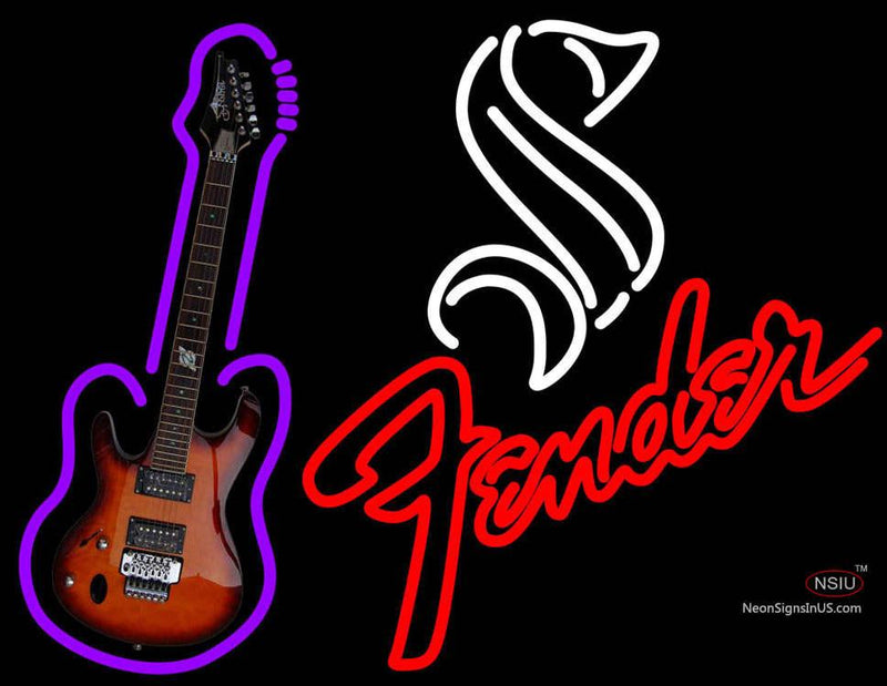 Steinlager Red Fender Guitar Neon Sign